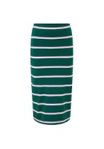 Sugarhill Brighton Saskia Jersey Skirt (Green Stripe) AW25